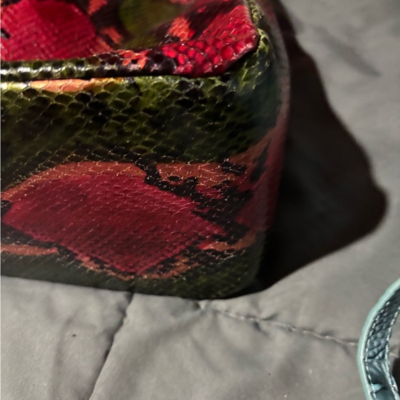 Brahmin red garland Snake Print Bag - Picture 5 of 7